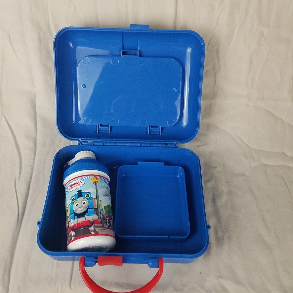 Thomas  Train & Friends Lunch Box Kids Blue Like New thermos food stay  Pecoware